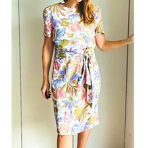 Vintage 90s Dress pastel Romantic Soft Girl Size Medium Wedding Guest Cottagecor